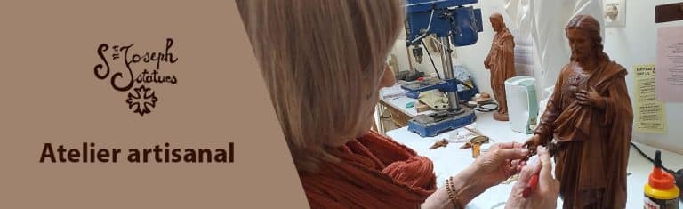 Atelier artisanal des statues